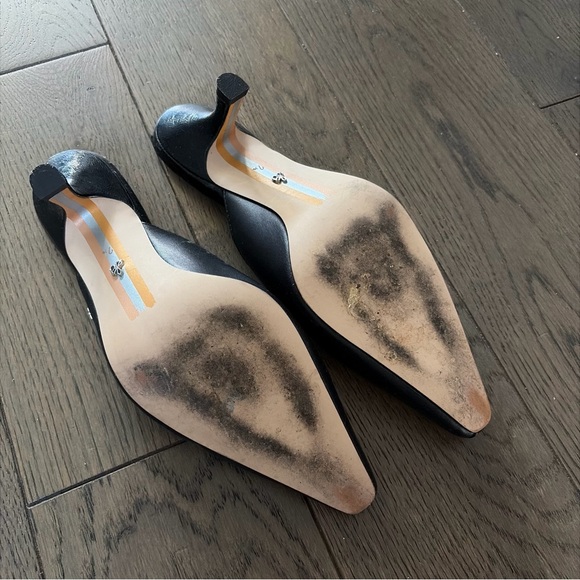 Sam Edelman Black Tev Kitten-Heel Mules Size 7.5 - Picture 8 of 10